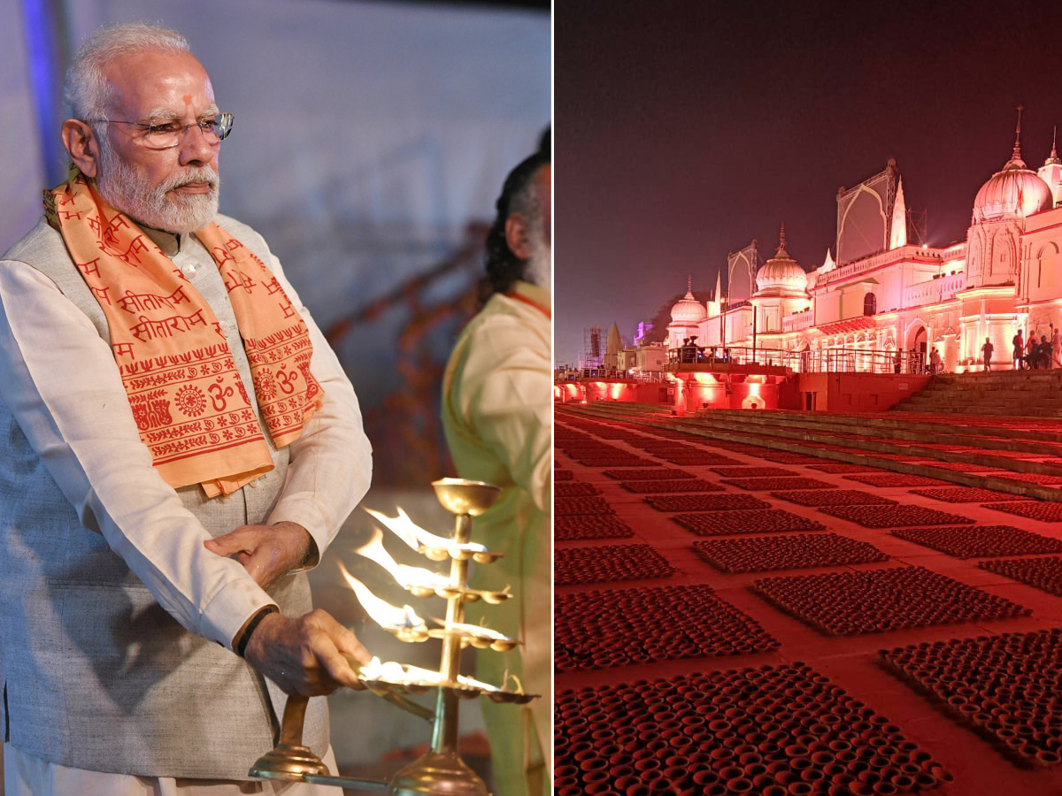 PM Modi Celebrates Ayodhya Deepotsav Guinness World Record - Sakshi13