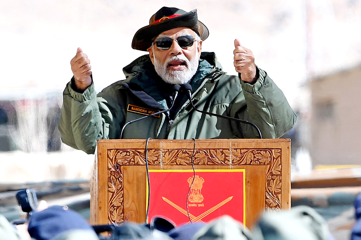 PM Modi Celebrates Diwali with Indian Army Soldiers in Kargil - Sakshi15