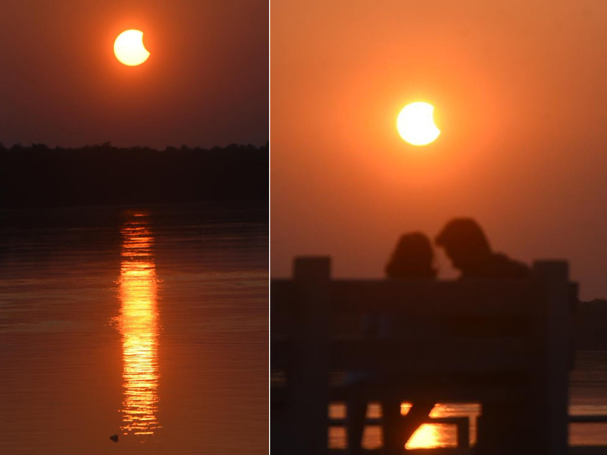 People observing solar eclipse Photo Gallery - Sakshi1