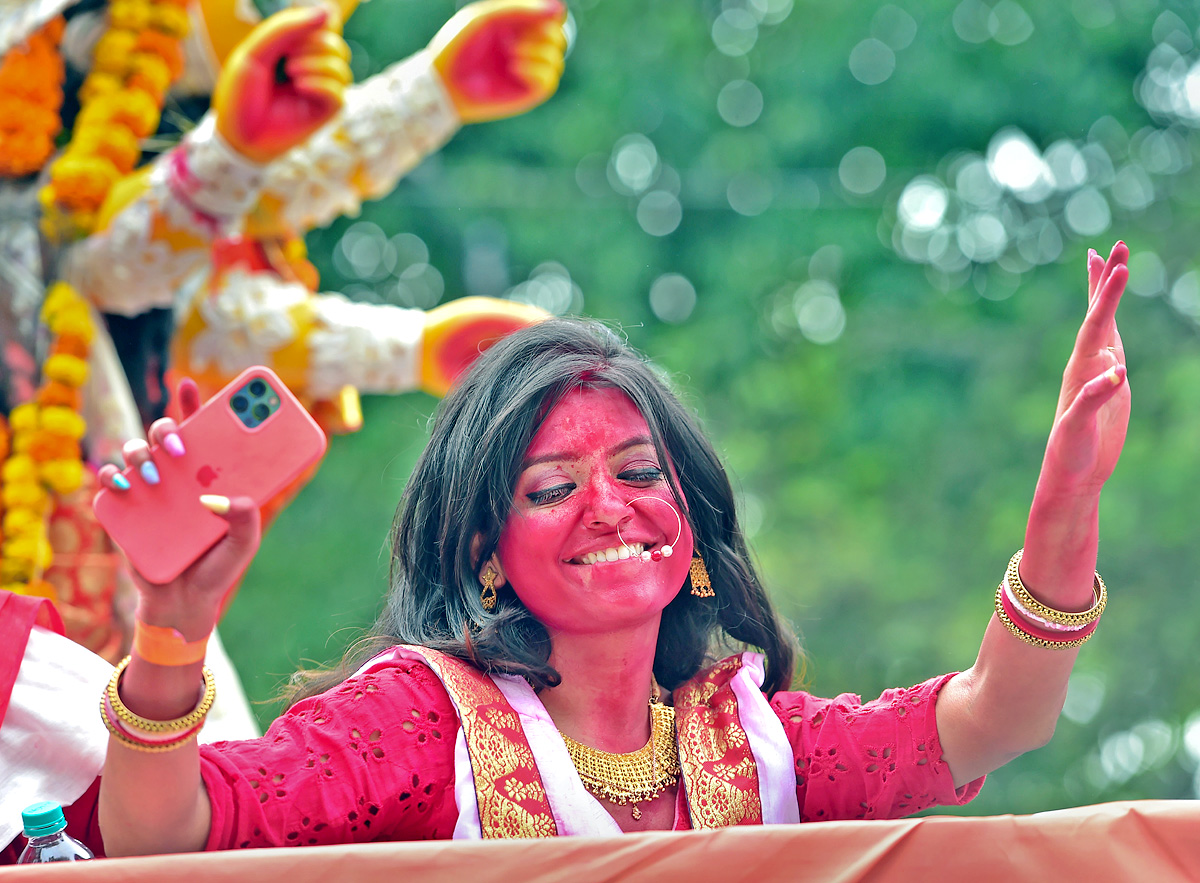 Devi Durga Being Immersed In Ganga River - Sakshi26