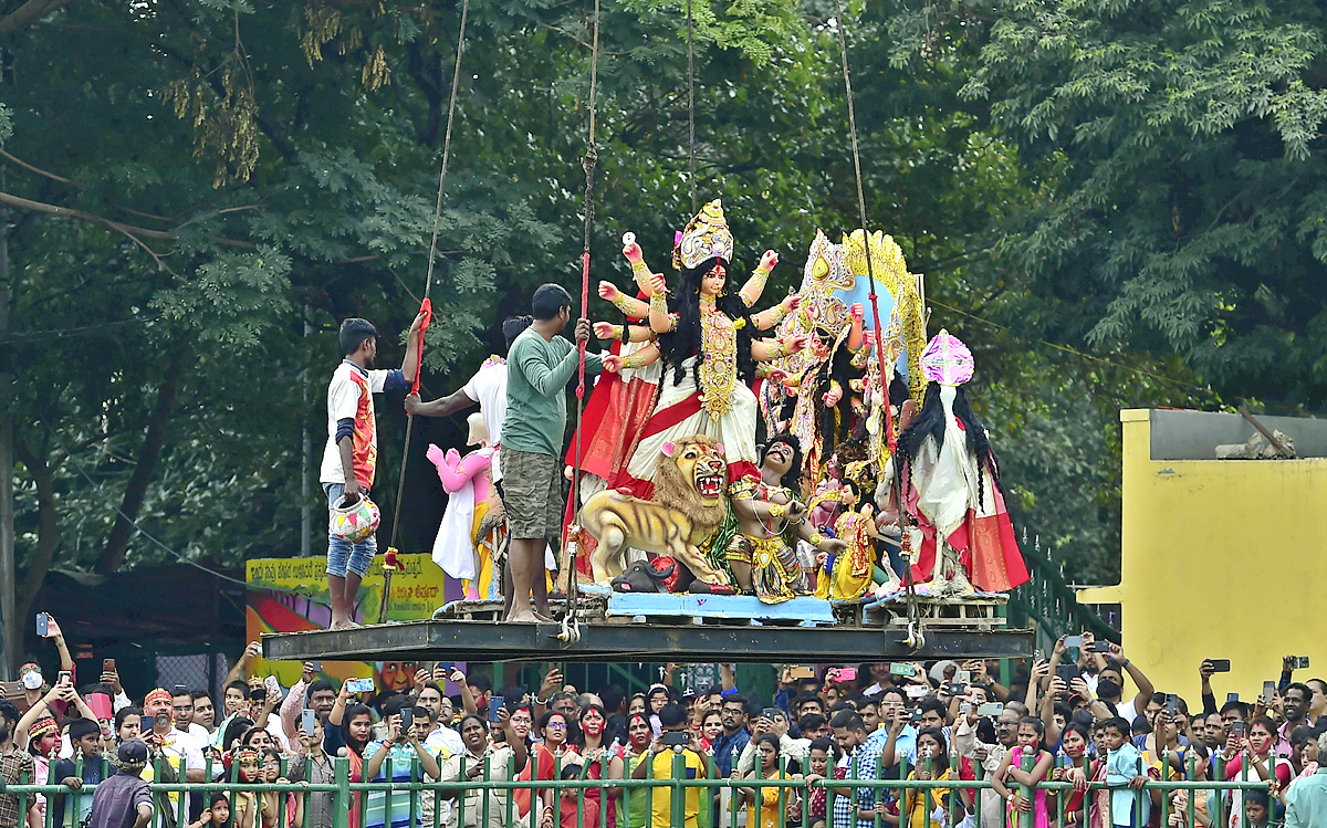 Devi Durga Being Immersed In Ganga River - Sakshi30