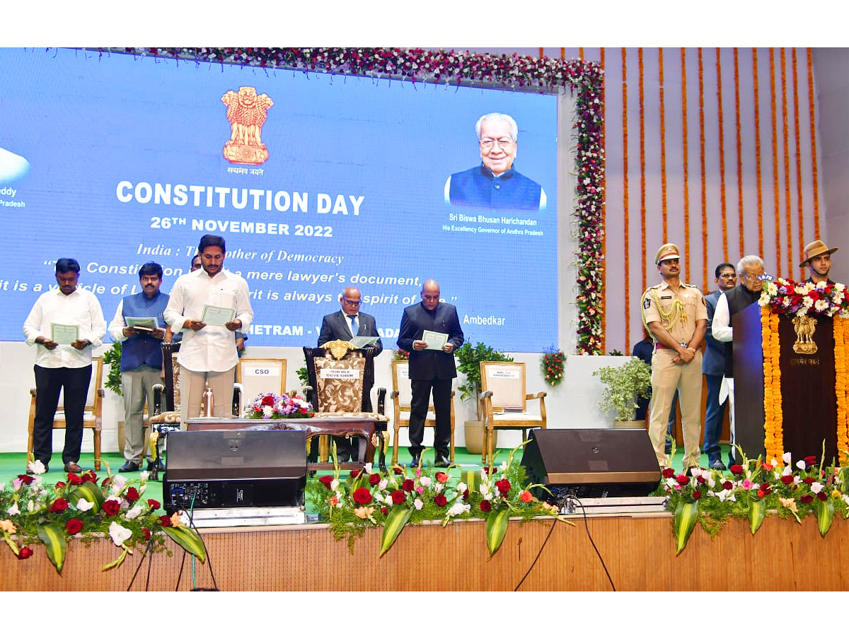 CM Jagan and Governor Biswabhusan Harichandan Participate Constitution Day Celebrations PHoto Gallery - Sakshi16