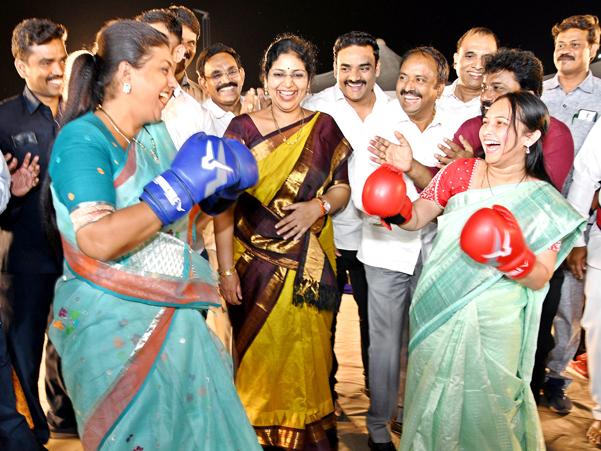 AP Tourism minister RK Roja Boxing Photos   - Sakshi5