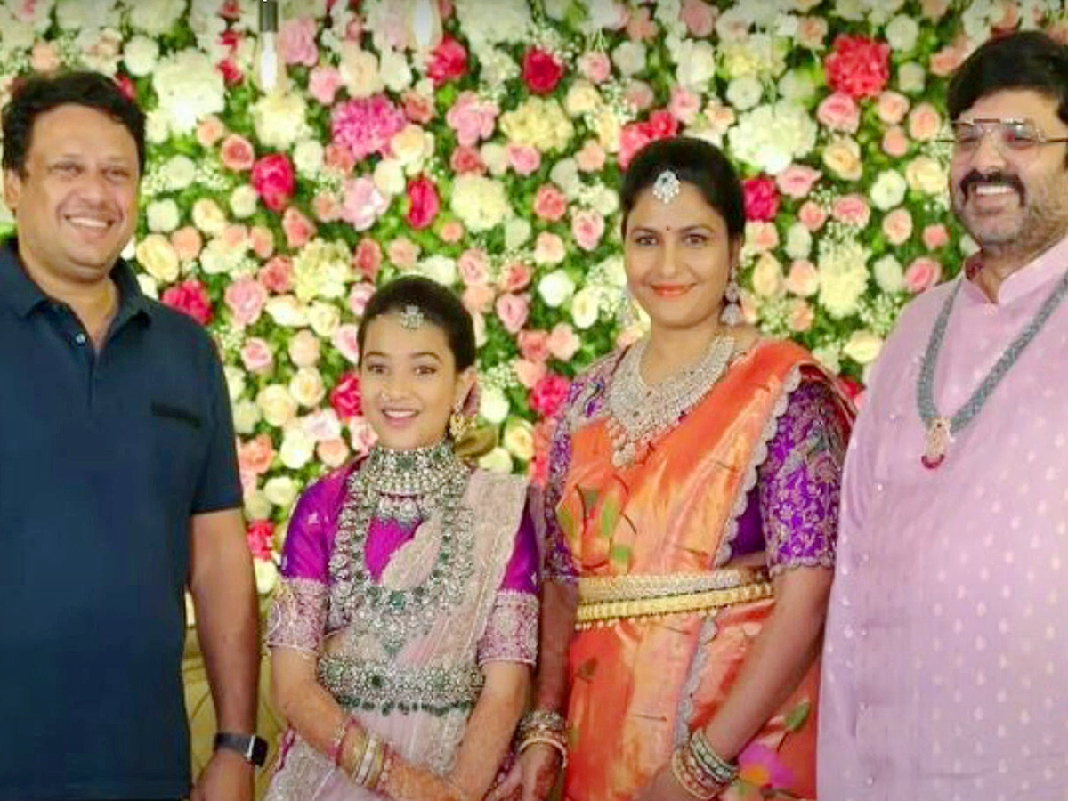 Actor Krishnudu daughter Nithya half saree function photos - Sakshi8