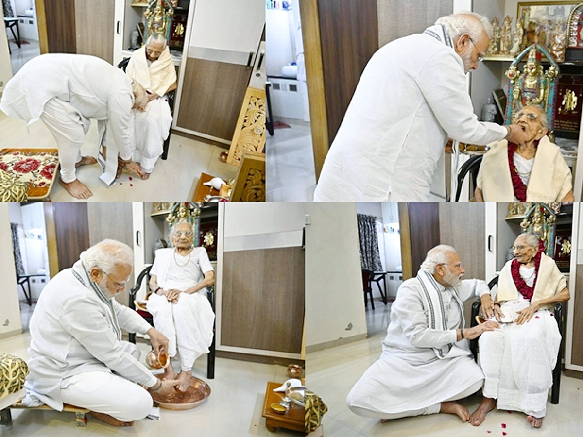 PM Narendra Modi Mother Heeraben Modi Photos - Sakshi1