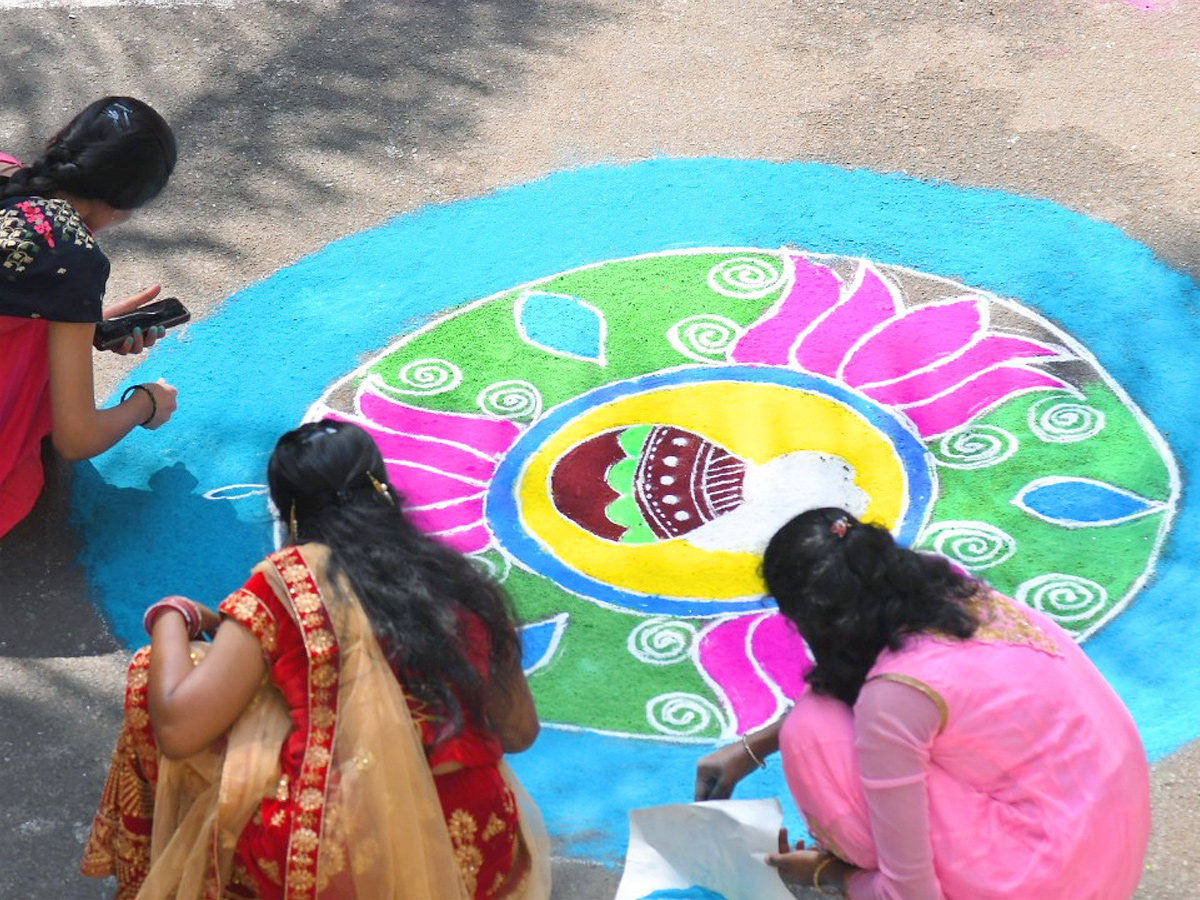 Sankranti Celebrations in Siddhartha College At Vijayawada Photos - Sakshi14