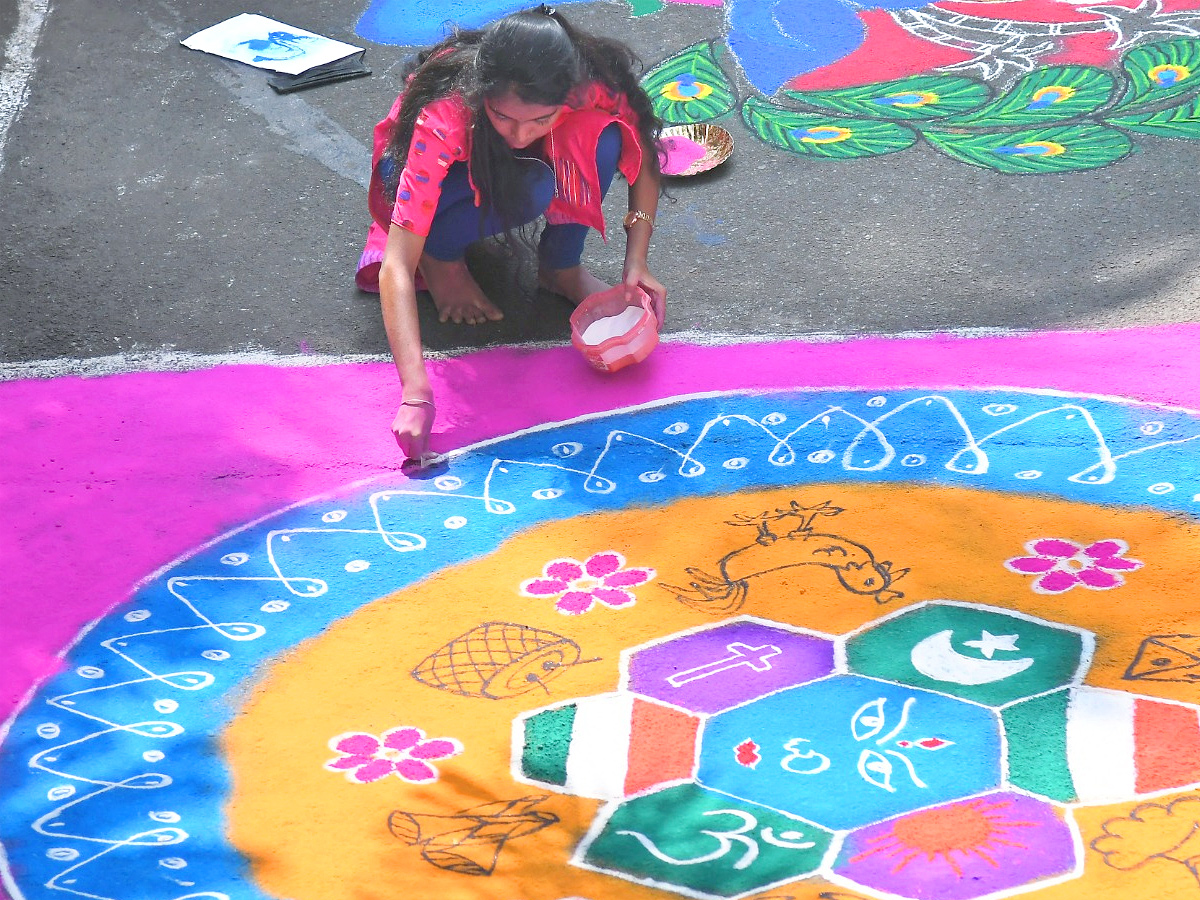 Sankranti Celebrations in Siddhartha College At Vijayawada Photos - Sakshi10