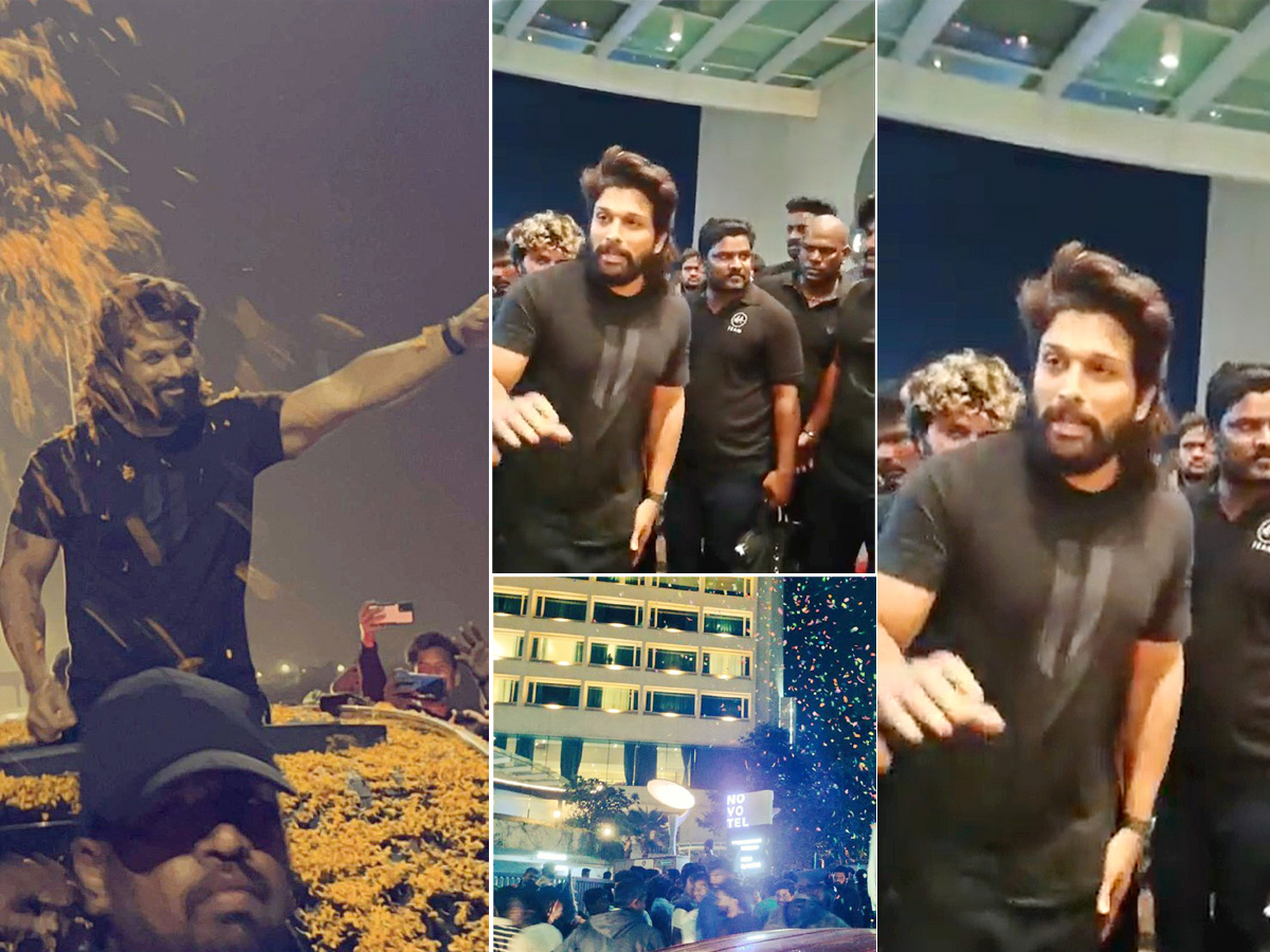 Icon Star Allu Arjun Landed In Vizag For Pushpa 2 Shooting Photos - Sakshi1