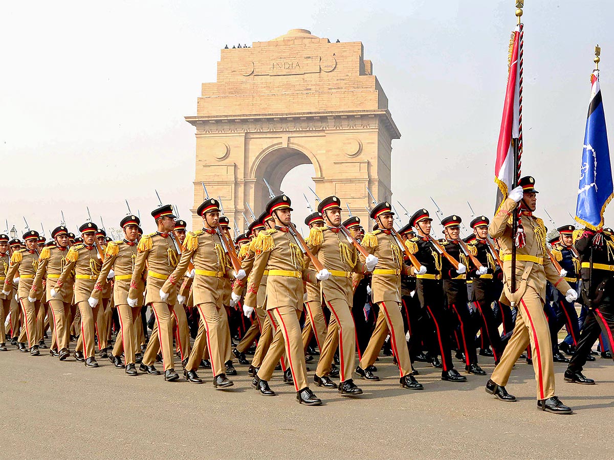 Rehearsal of the Republic Day Parade 2023 at New Delhi - Sakshi1