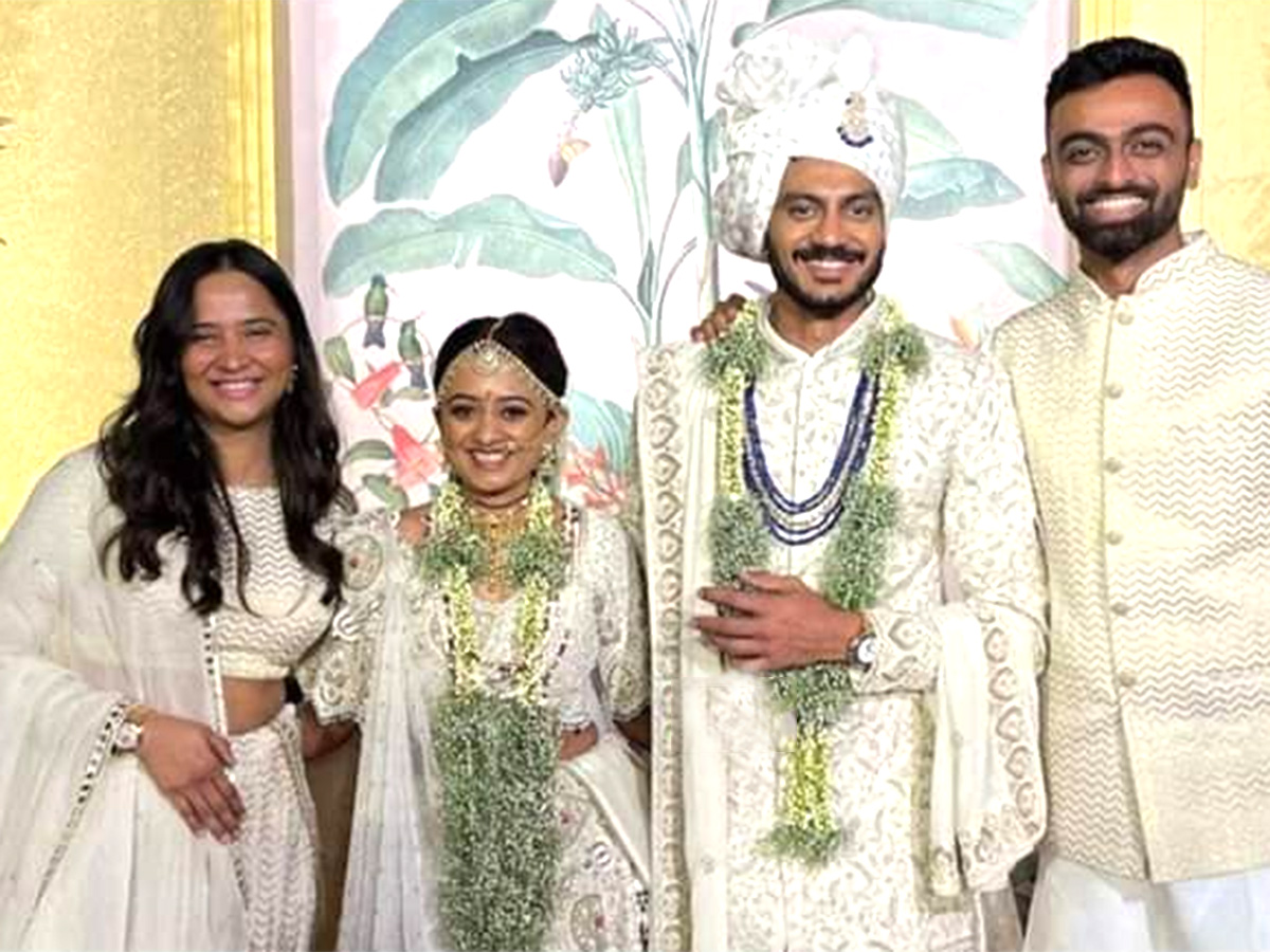 Indian Cricketer Axar Patel Married To Meha Patel In Vadodara Photos - Sakshi3