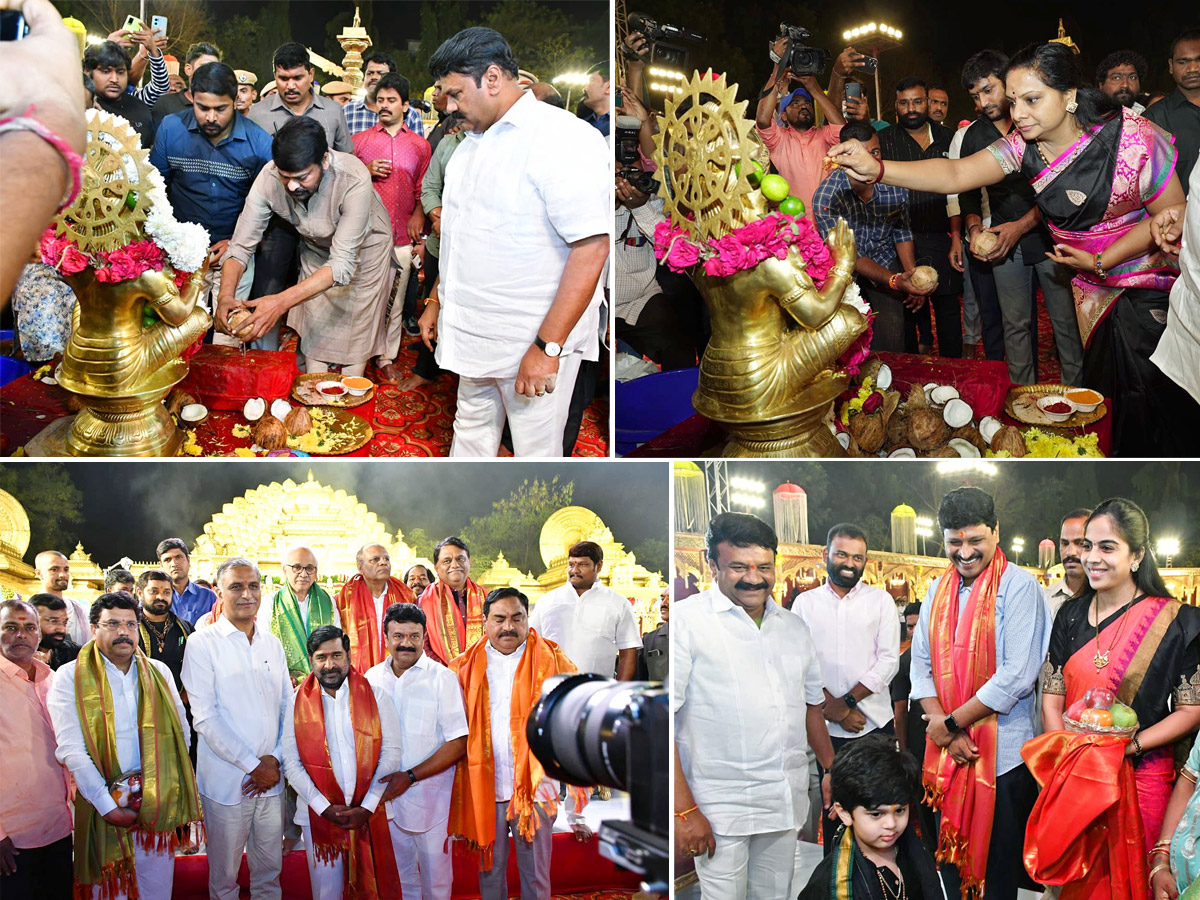 Chiranjeevi attends Talasani Srinivas Yadav Ayyappa Swamy Maha Padi Pooja - Sakshi1