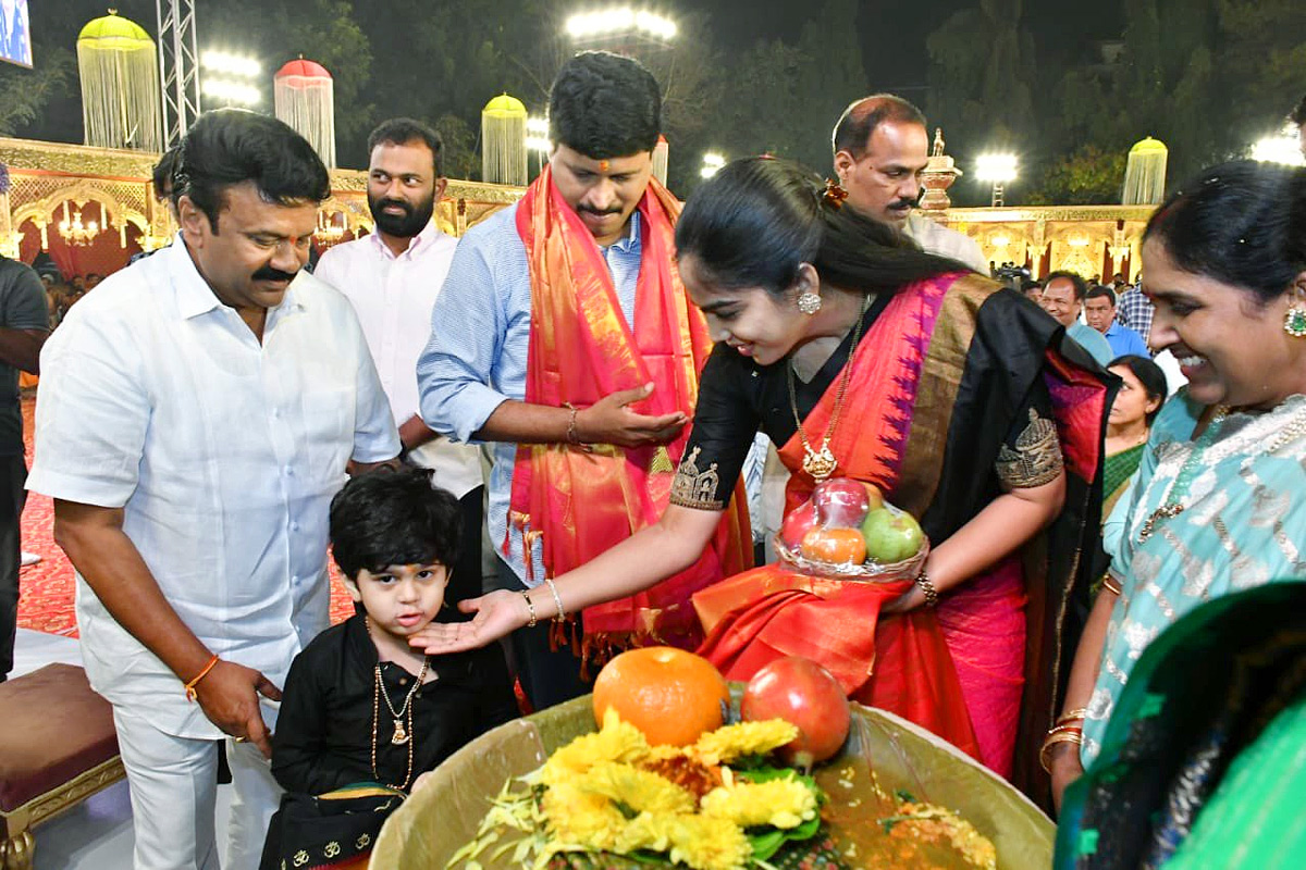 Chiranjeevi attends Talasani Srinivas Yadav Ayyappa Swamy Maha Padi Pooja - Sakshi12