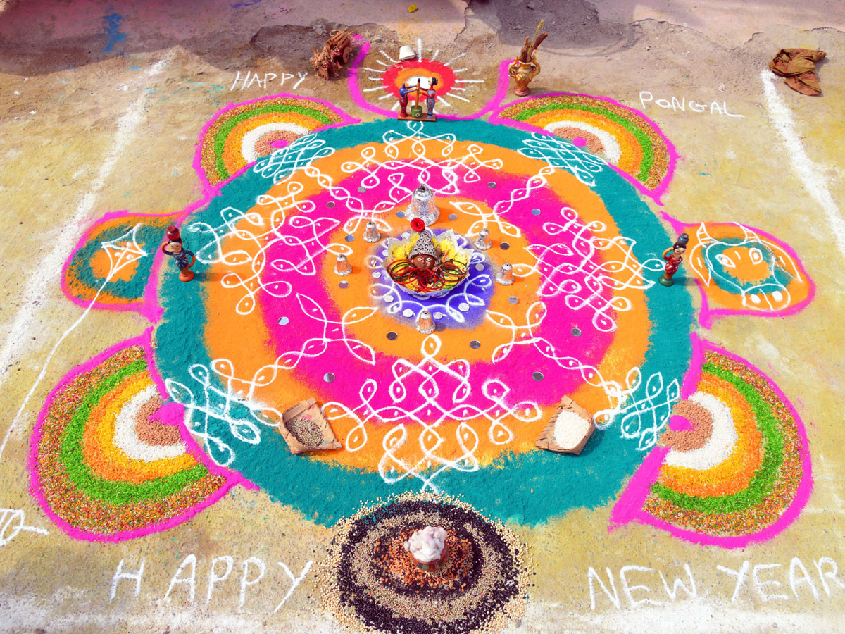 Rangoli Competition At Hyderabad Organised by Sakshi Telugu News Paper Photos - Sakshi9