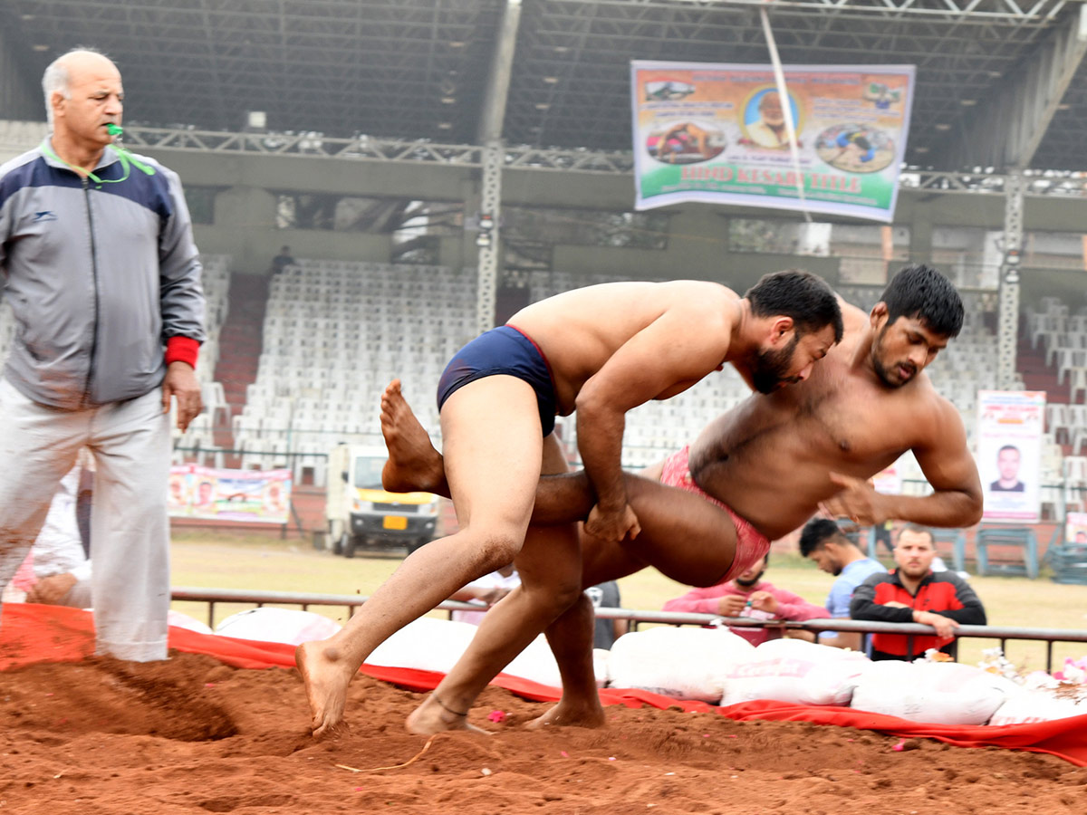 Hyderabad Traditional Wrestling Competition 2023 At LB Stadium Photos - Sakshi14