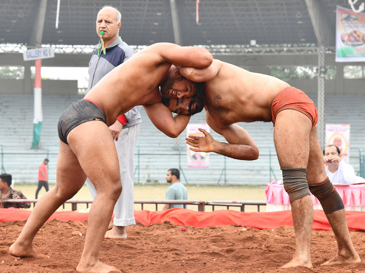 Hyderabad Traditional Wrestling Competition 2023 At LB Stadium Photos - Sakshi19