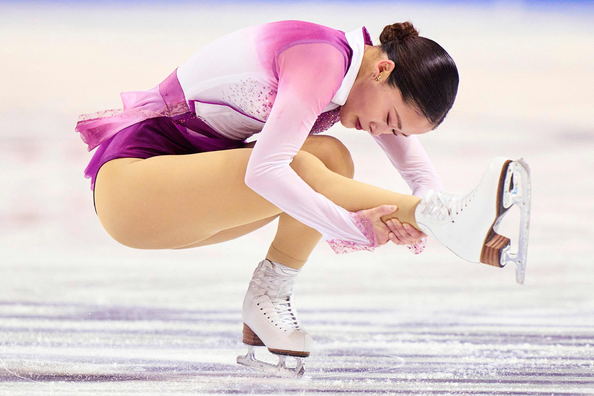 Japans Mone Chiba skates her free program in the womens - Sakshi1