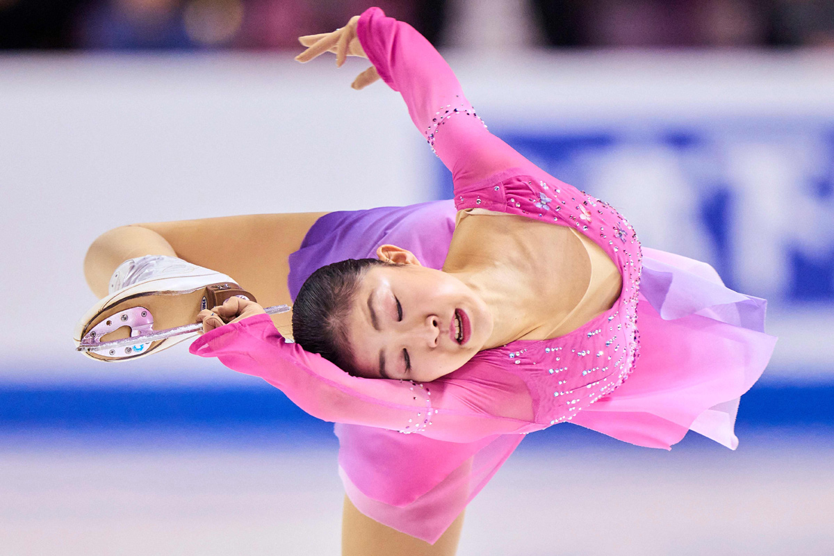 Japans Mone Chiba skates her free program in the womens - Sakshi12