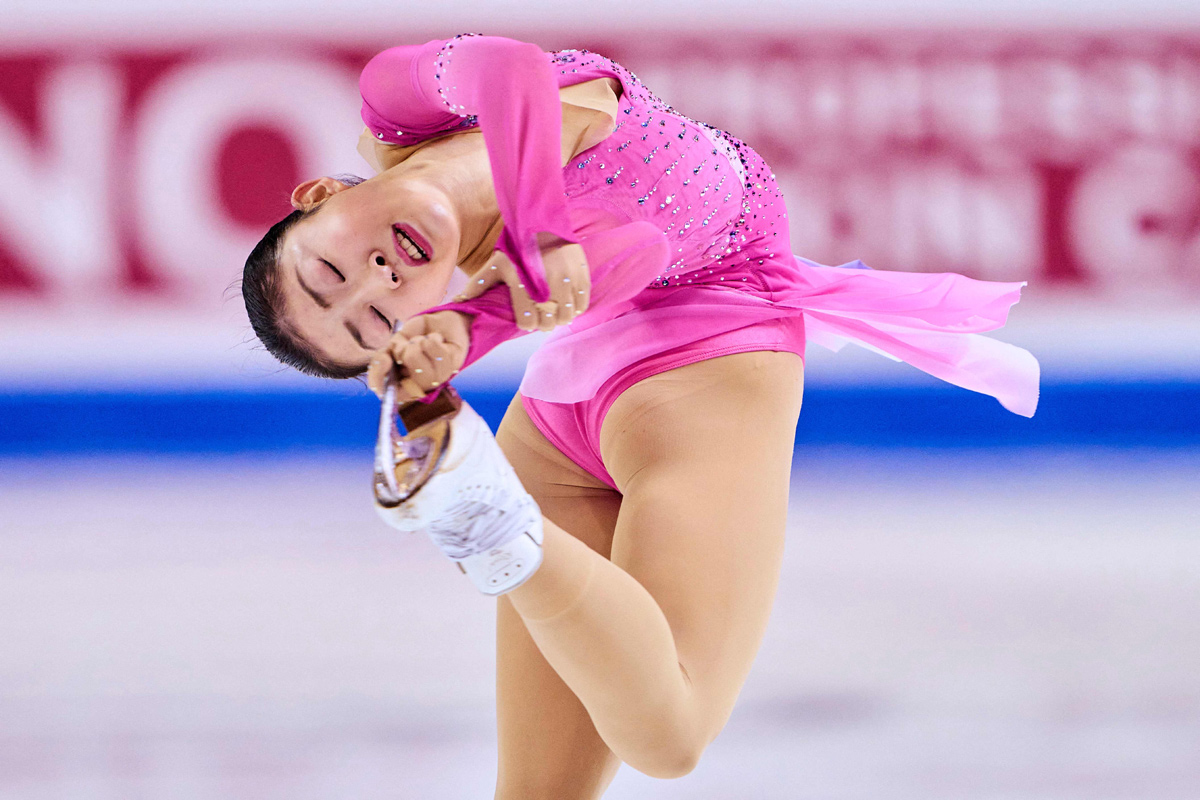 Japans Mone Chiba skates her free program in the womens - Sakshi15