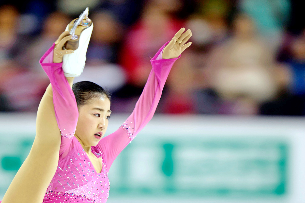 Japans Mone Chiba skates her free program in the womens - Sakshi18