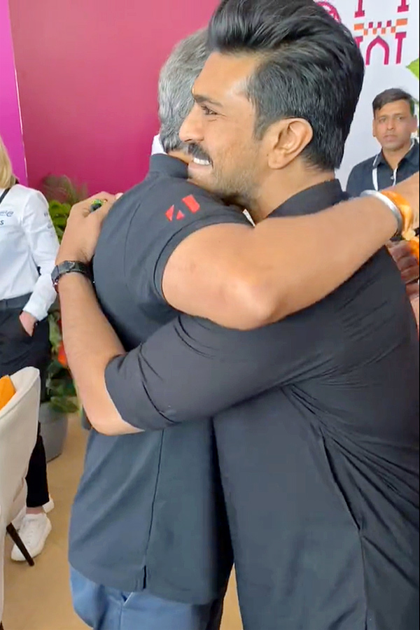 Ram Charan Teaches Natu Natu Step To Anand Mahindra At Formula E Racing Photos - Sakshi4