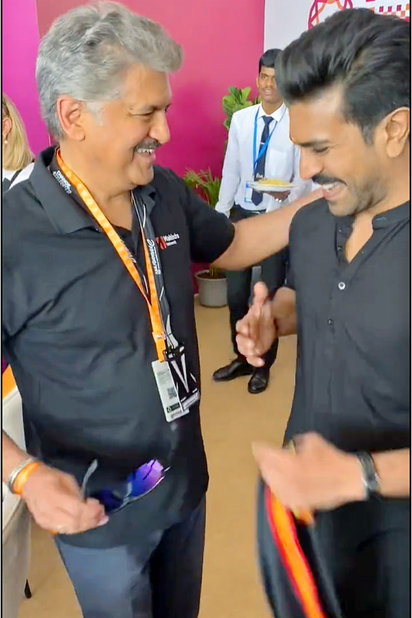 Ram Charan Teaches Natu Natu Step To Anand Mahindra At Formula E Racing Photos - Sakshi5