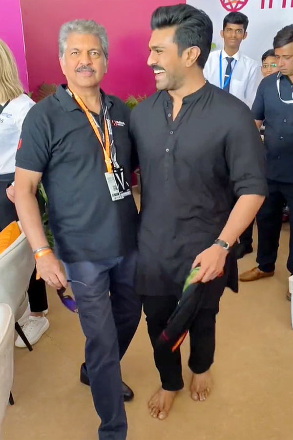 Ram Charan Teaches Natu Natu Step To Anand Mahindra At Formula E Racing Photos - Sakshi6