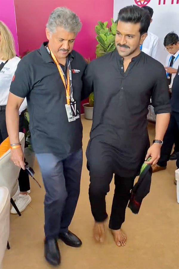 Ram Charan Teaches Natu Natu Step To Anand Mahindra At Formula E Racing Photos - Sakshi8