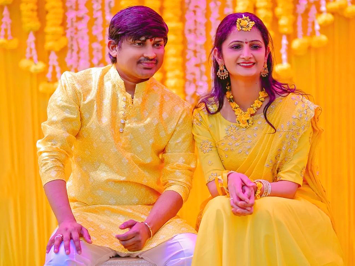 Anchor Jordar Sujatha and Rocking Rakesh Haldi Fuction Photos - Sakshi11