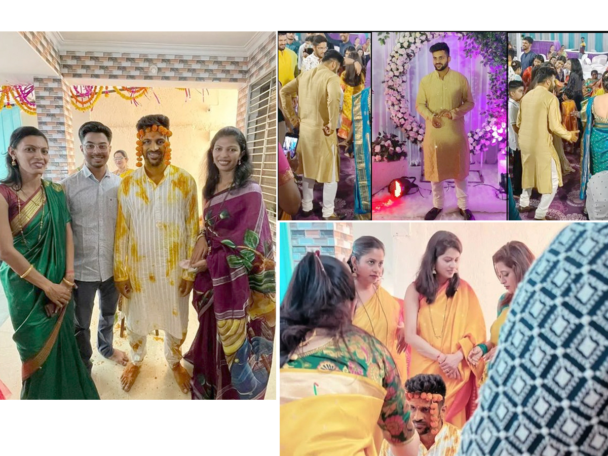 Cricketer Shardul Thakurs Haldi Ceremony at his House Photos - Sakshi1