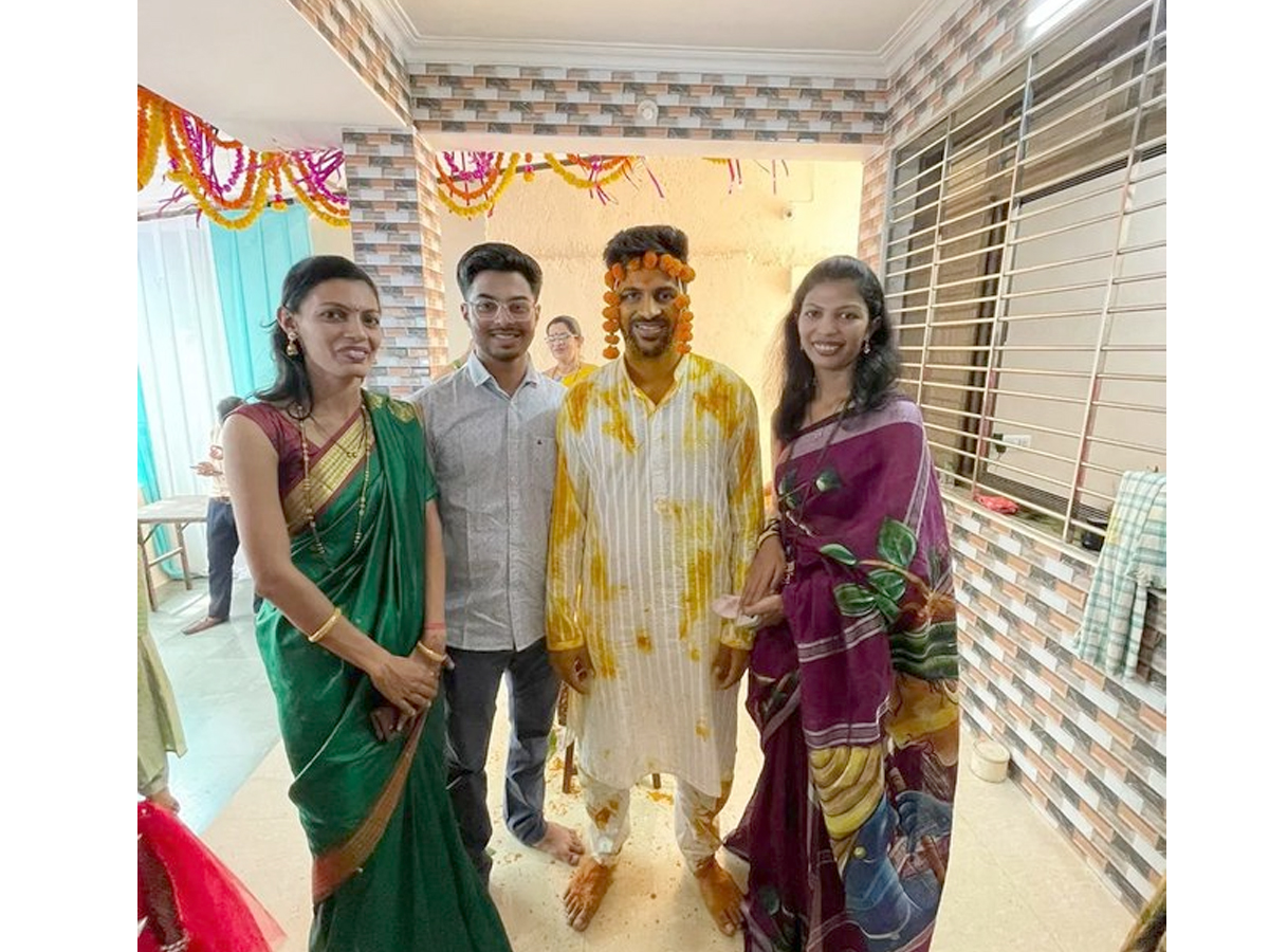 Cricketer Shardul Thakurs Haldi Ceremony at his House Photos - Sakshi4