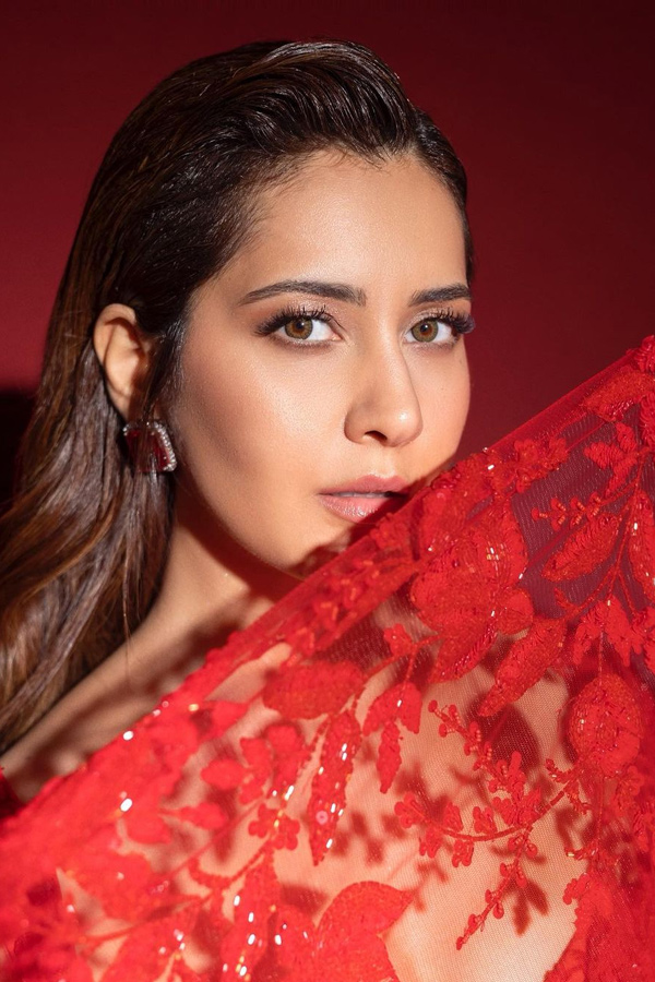 Spicy Photoshoot Of Rashi Khanna In Red Dress - Sakshi10