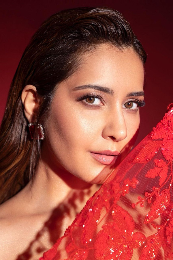 Spicy Photoshoot Of Rashi Khanna In Red Dress - Sakshi11