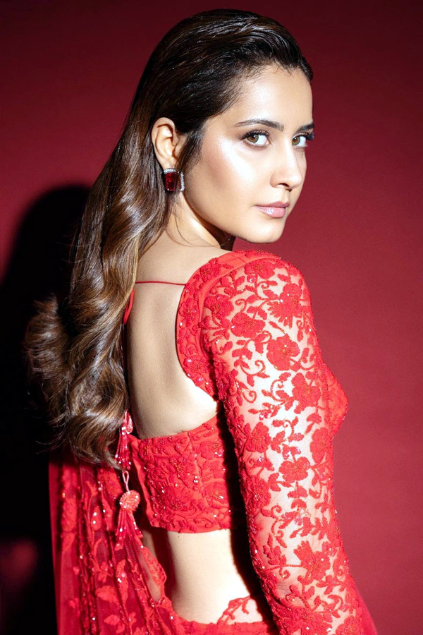 Spicy Photoshoot Of Rashi Khanna In Red Dress - Sakshi13