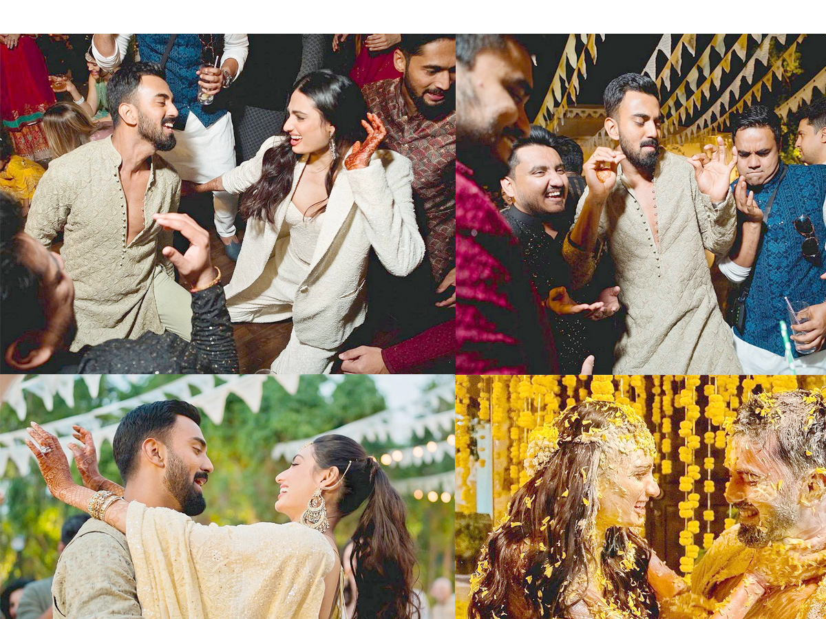 Athiya Shetty and KL Rahul share snapshots from their Haldi and Sangeet ceremonies Photos - Sakshi1