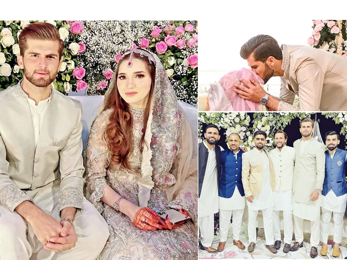 Shaheen Afridi marries Shahid Afridis daughter in a grand ceremony Photos - Sakshi1