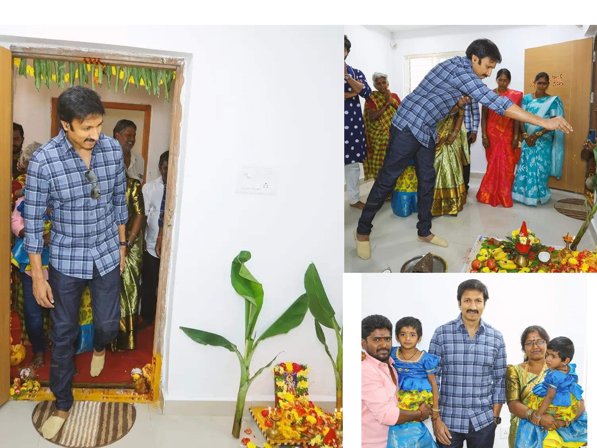 Hero Gopichand Visit His Assistant New Home Opening Ceremony Photos - Sakshi1