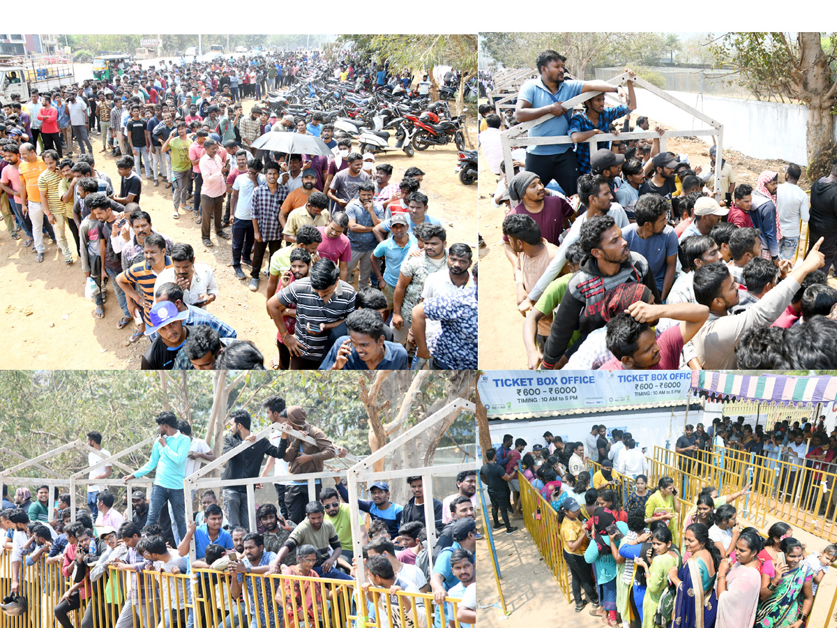 Huge Crowd Of Ticket  Buying In Visakhapatnam For AUSvIND ODI Match    - Sakshi1