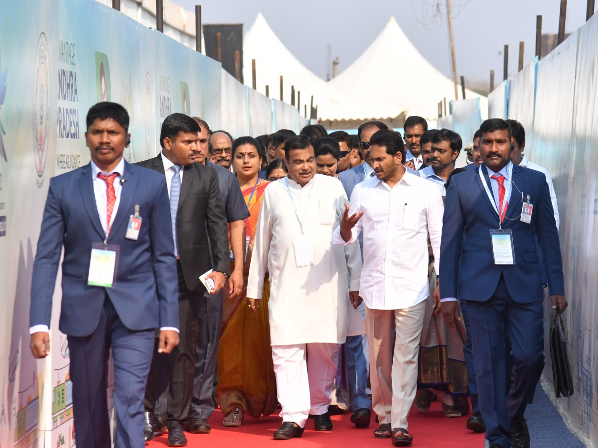 CM Jagan and Union Minister Nitin Gadkari inaugurated the industrial exhibition Photos - Sakshi4