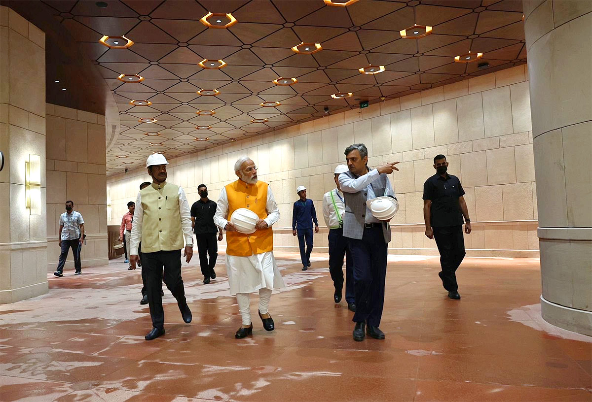 PM Modi visits new Parliament building Photos - Sakshi12