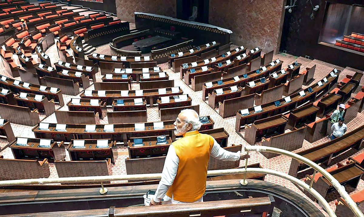 PM Modi visits new Parliament building Photos - Sakshi7