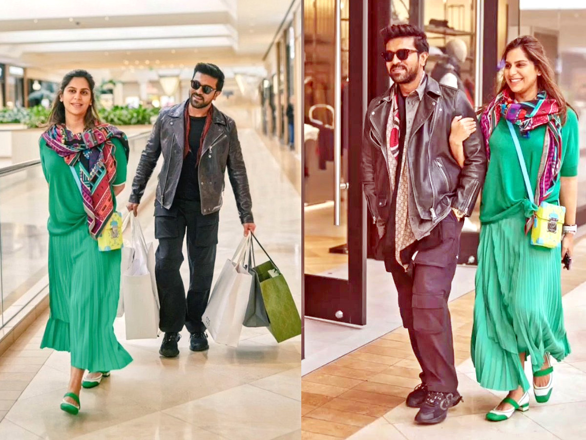 Global Star Ram Charan Cute Moments With Upasana in USA - Sakshi1