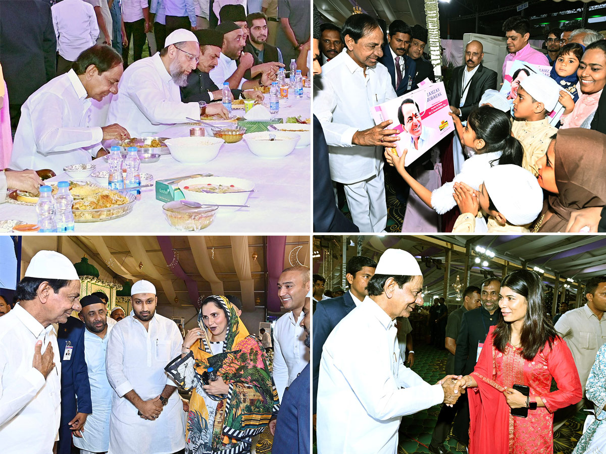 CM KCR Attends DawatEIftar Party at LB Stadium - Sakshi1