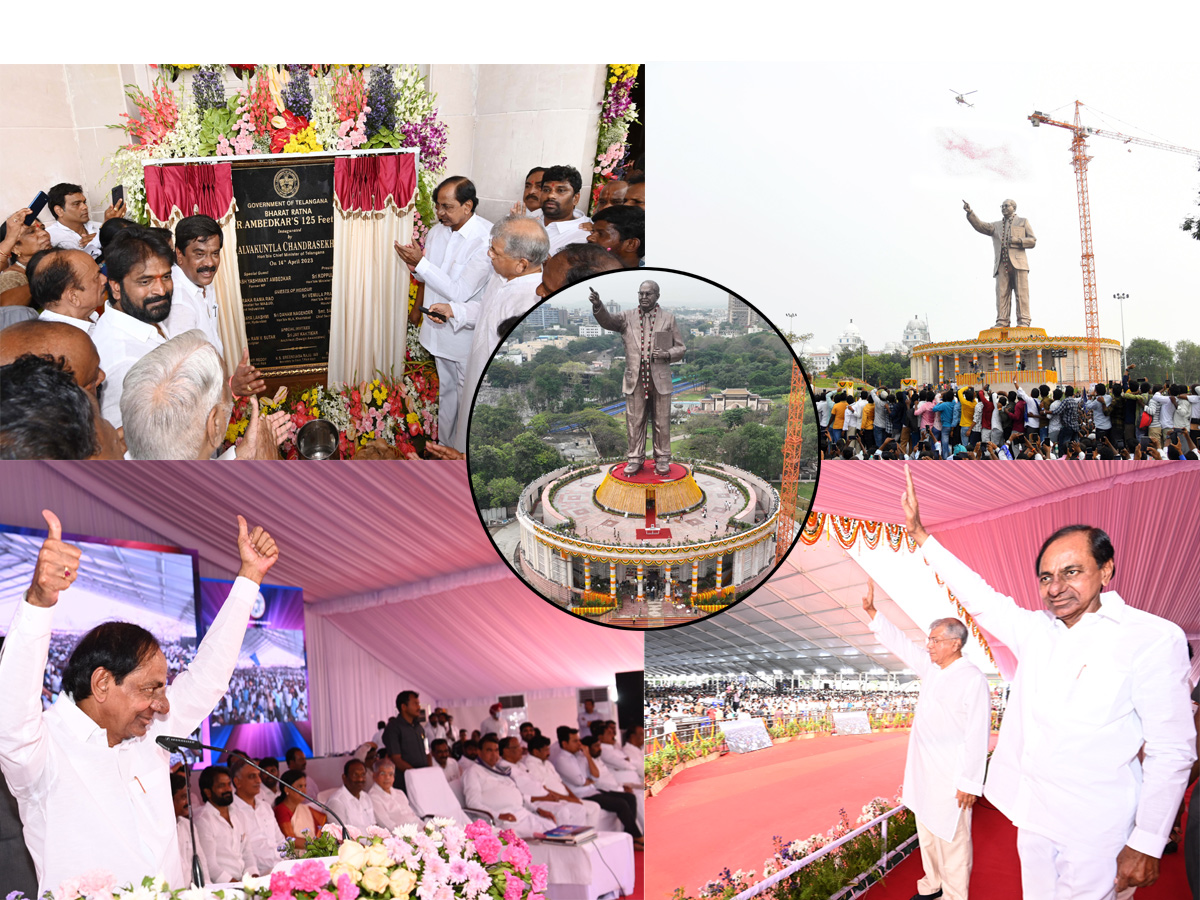 CM KCR Inaugurated Ambedkar Statue At Tank Bund Photos - Sakshi1