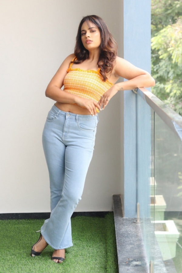 Actress Nandita Swetha Latest Orange Dress Photos - Sakshi22