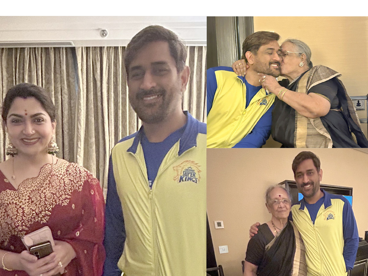 Khushbu Sundar praises Dhoni for visiting her mother in law Photos - Sakshi1