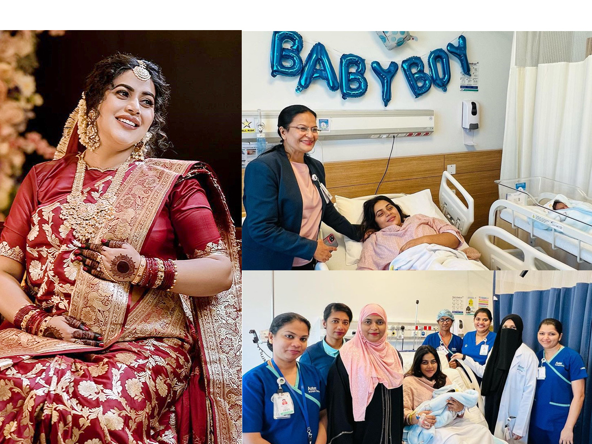  Actress Poorna Gives Birth To A Baby Boy Photos - Sakshi1