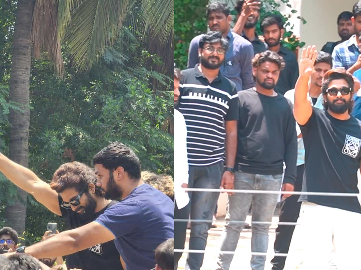 Allu Arjun Meets His Fans At His House Photos - Sakshi1