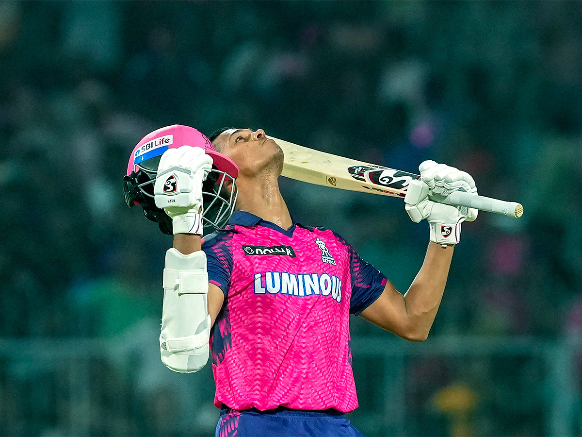 Rajasthan Royals batter Yashasvi Jaiswal celebrates after winning Photos - Sakshi11