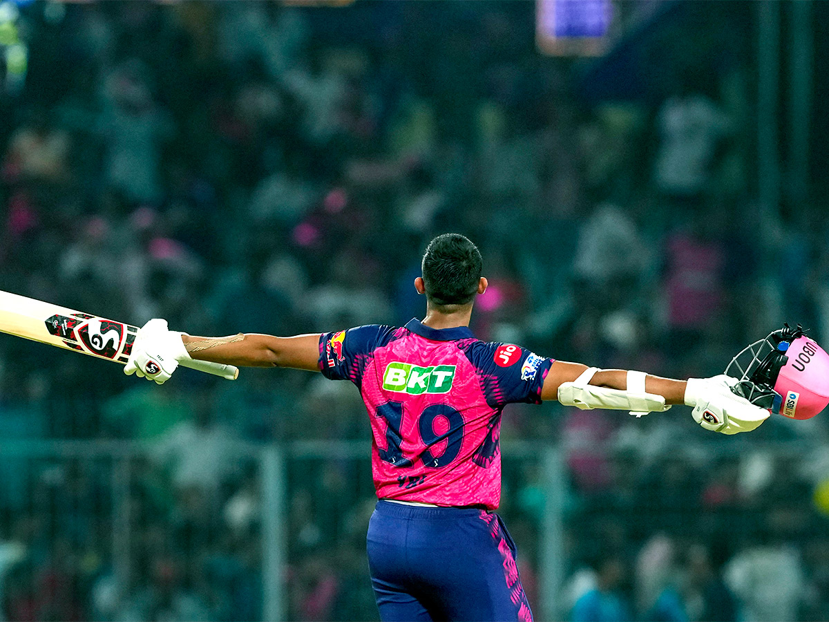 Rajasthan Royals batter Yashasvi Jaiswal celebrates after winning Photos - Sakshi12