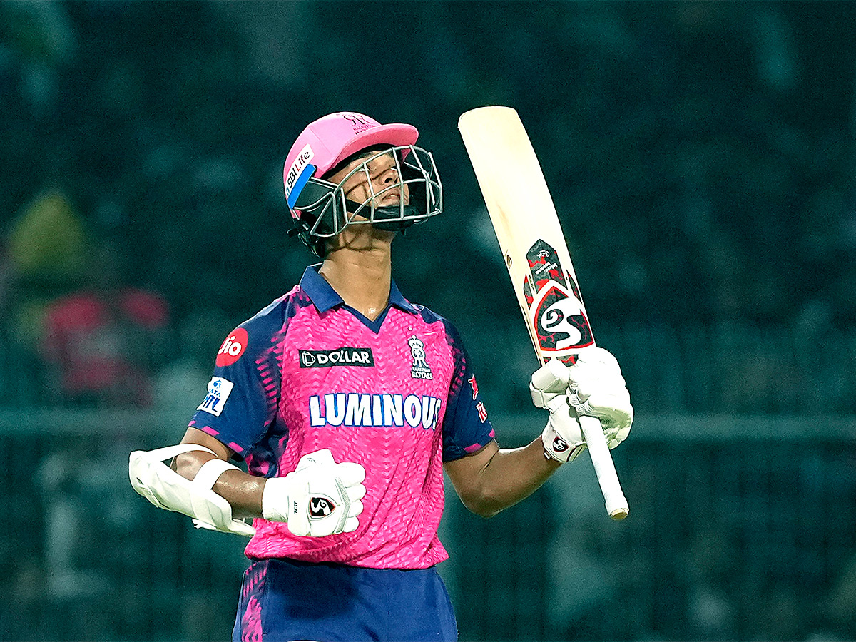 Rajasthan Royals batter Yashasvi Jaiswal celebrates after winning Photos - Sakshi13